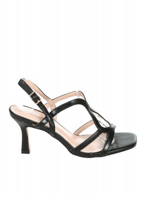 Ежедневни дамски сандали на ток в черно 4M-26059 black