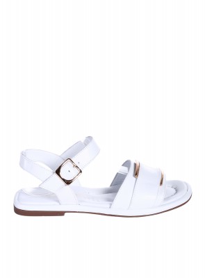 Ежедневни дамски сандали от естествена кожа в бяло 4AT-26258 white