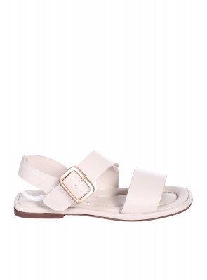 Ежедневни дамски сандали от естествена кожа в бежово 4AT-26263 beige