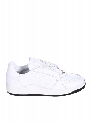 Ежедневни дамски обувки от естествена кожа, с декоративен метален елемент и перфорации в бяло 3AT-26293 white