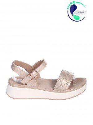 Ежедневни дамски сандали в бежов/златист цвят 4H-26091 (25165) beige