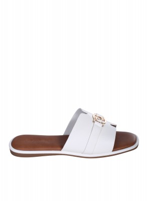 Ежедневни дамски чехли в бяло 5H-26098 white