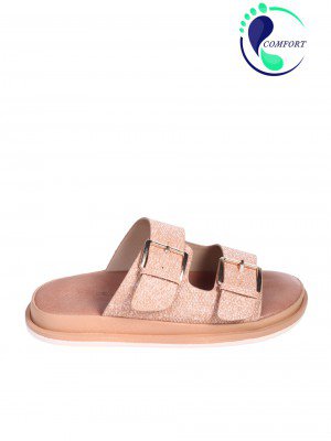 Ежедневни дамски чехли в бежово 5H-26109 beige