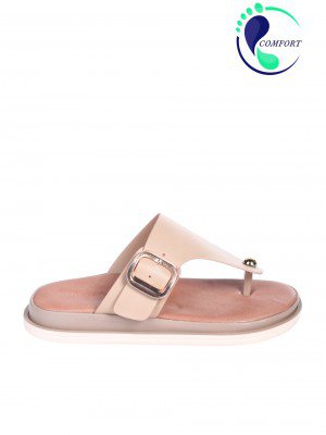 Ежедневни дамски чехли  в бежово 5H-26110 beige