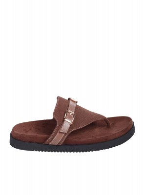 Ежедневни дамски чехли в кафяво 5H-26114 brown