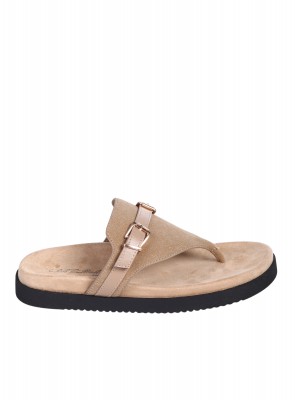 Ежедневни дамски чехли в бежово 5H-26114 khaki