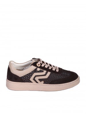 Ежедневни дамски обувки от естествен велур с перфорации 3AT-26272 brown