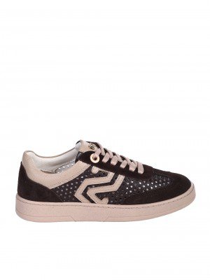 Ежедневни дамски обувки от естествен велур с перфорации 3AT-26272 brown