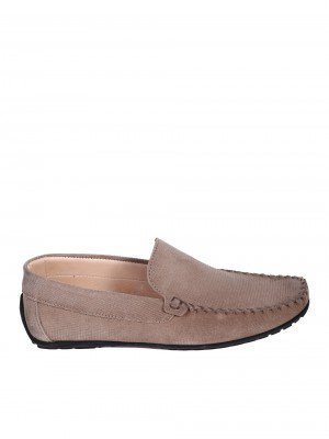 Ежедневни мъжки обувки от естествен набук в бежово 7AT-26305 sand