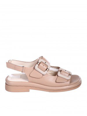 Ежедневни дамски от естествена кожа в бежово 4AT-26233 nude