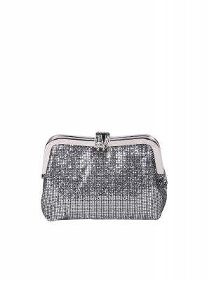 Елегантна дамска чанта, в сребристо 9AG-26132 silver