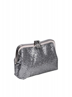 Елегантна дамска чанта, в сребристо 9AG-26132 silver