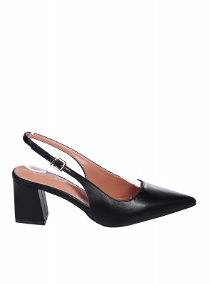 Елегантни дамски обувки на ток в черно 3C-26047 black 