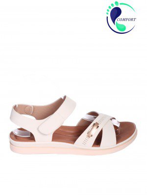 Ежедневни дамски сандали, в бежово. 4H-26106 beige