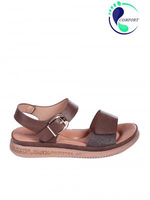 Ежедневни дамски сандали, в кафяво 4H-26113 cafe