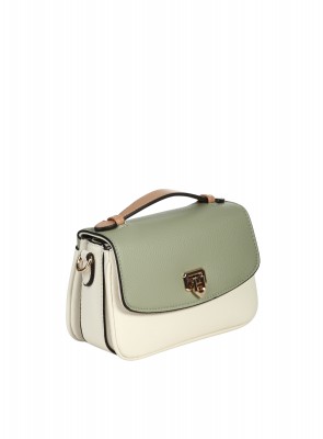 Ежедневна дамска чанта в зелено/бежов цвят 9Q-26154 green