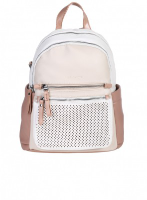 Ежедневна дамска раница в бяло/бежово 9Q-26168 white (25292)