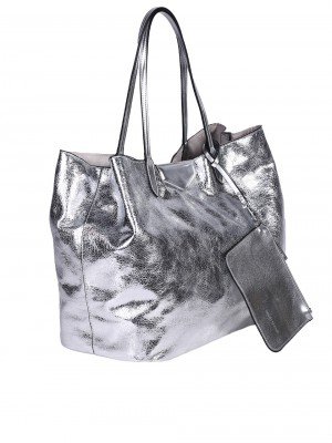 Ежедневна дамска чанта в сребристо 9Q-26170 silver (25296)