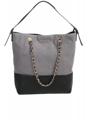 Ежедневна дамска чанта в сиво/черно 9Q-26167 grey