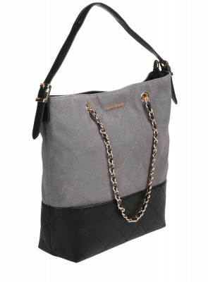 Ежедневна дамска чанта в сиво/черно 9Q-26167 grey