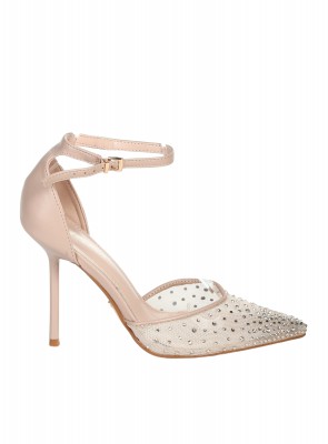 Елегантни дамски обувки на висок ток в бежово 3M-26197 beige