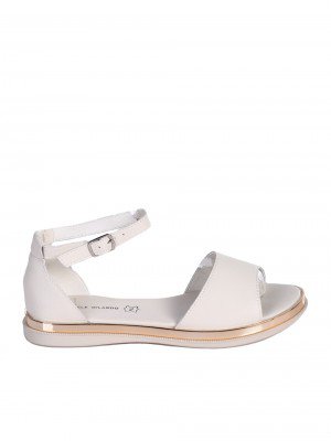 Ежедневни дамски сандали от естествена кожа в бежово 4AF-26120 beige (25074)