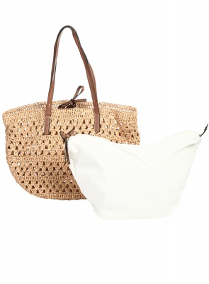 Ежедневна дамска чанта в бежов цвят 9V-26223 beige