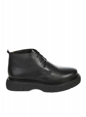 Ежедневни мъжки боти от естествена кожа в черно 152-22389 S1 black