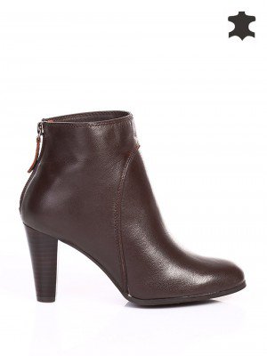 Елегантни дамски боти от естествена кожа 2L-13676 brown