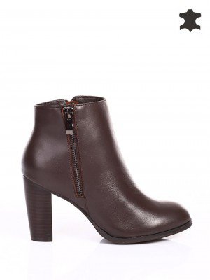 Елегантни дамски боти от естествена кожа 2L-13678 brown