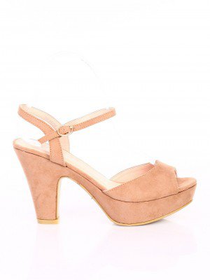 Ежедневни дамски сандали на платформа в бежово 4H-14296 beige