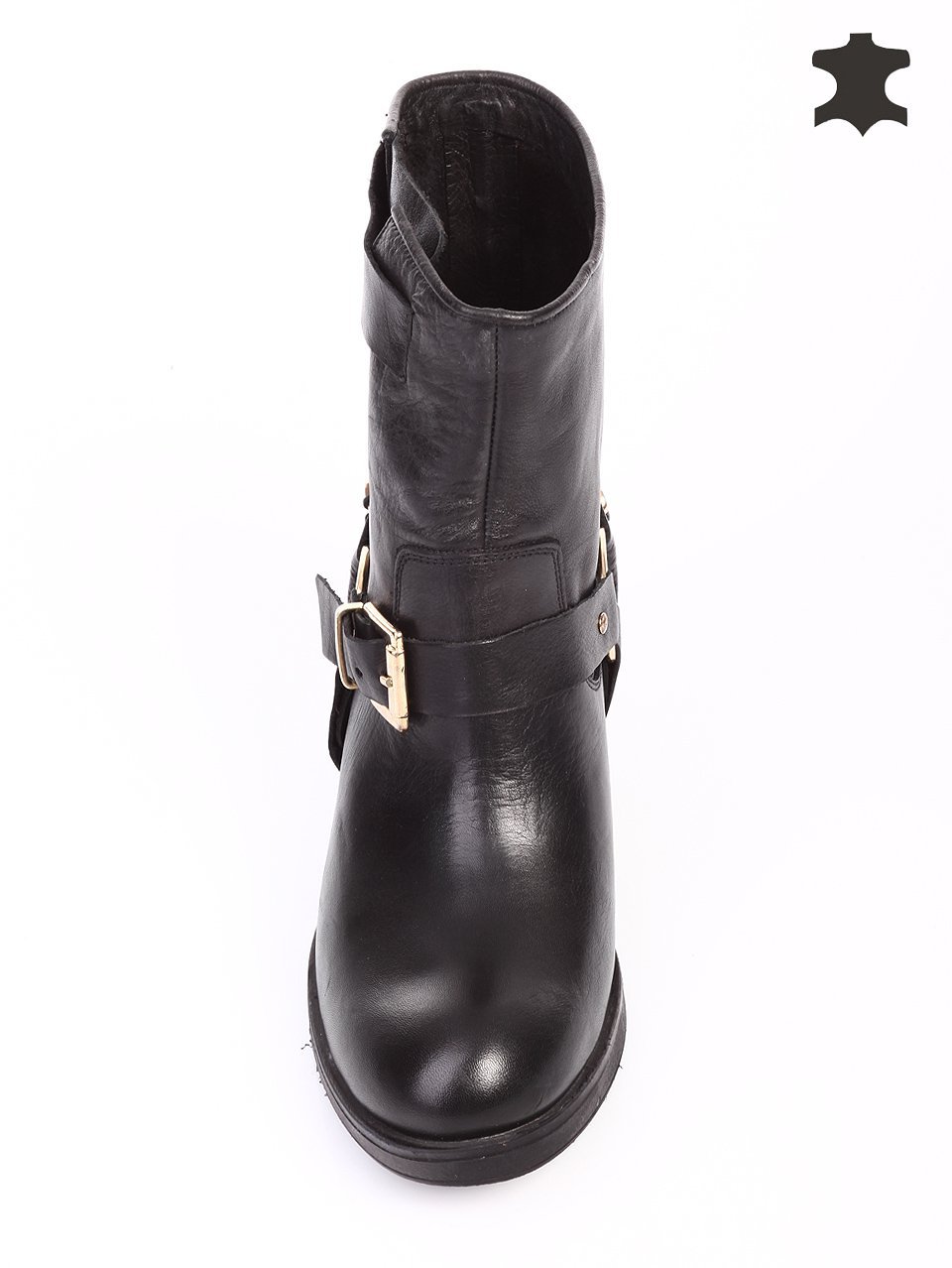 Ежедневни дамски боти от естествена кожа 2AT-15842 black