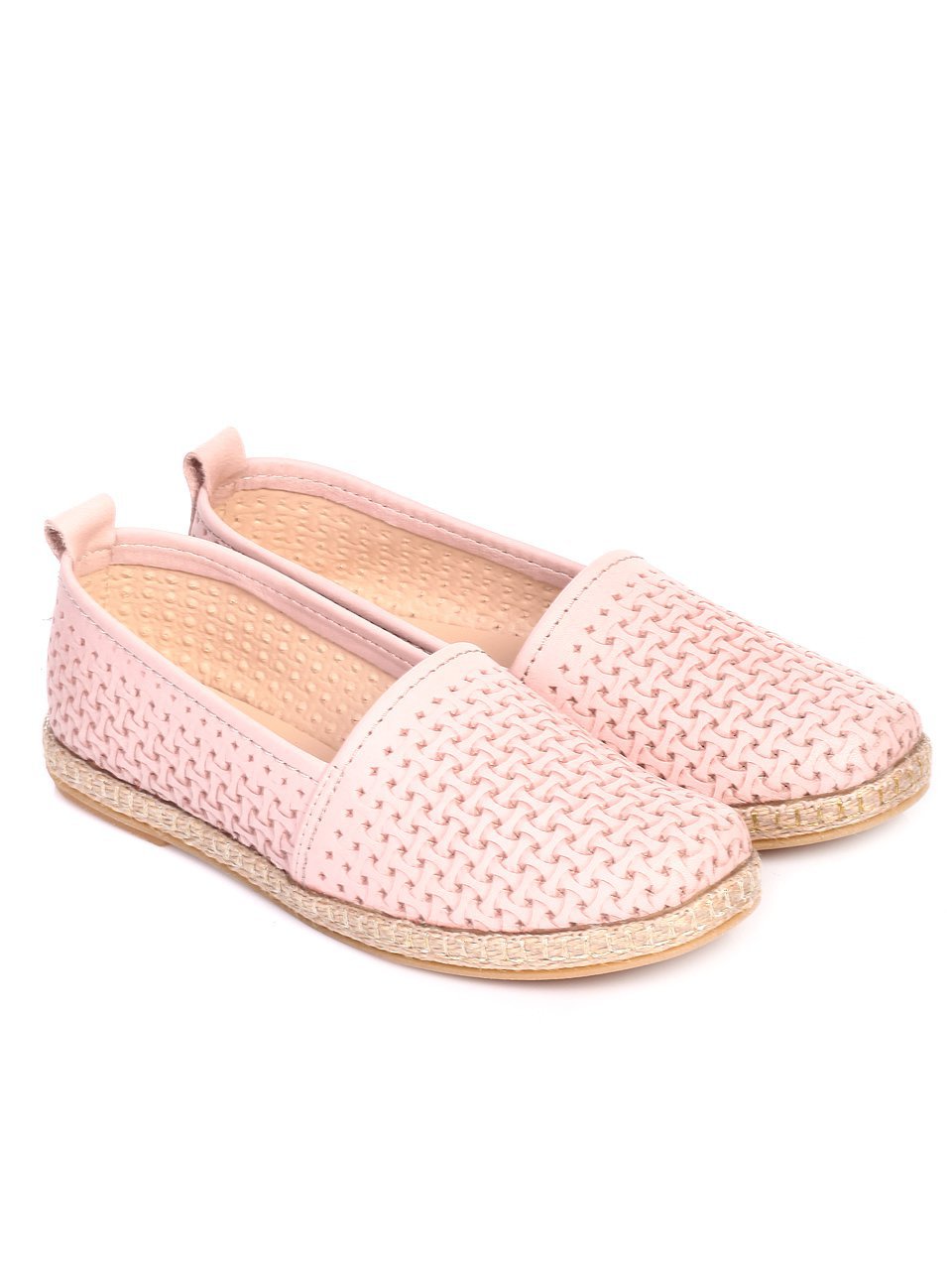 Ежедневни дамски обувки от естествена кожа 3AT-17575 pink