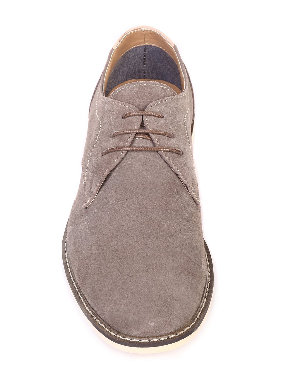 Ежедневни мъжки обувки от естествена кожа в бежово 7N-18132 beige