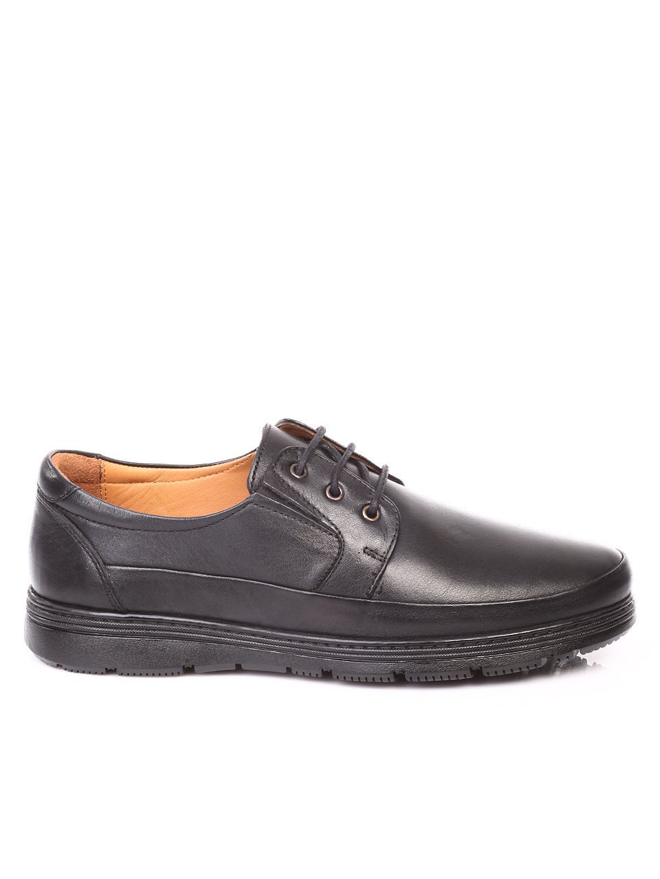 Спортно-елегантни мъжки обувки от естествена кожа 7AT-171119 black
