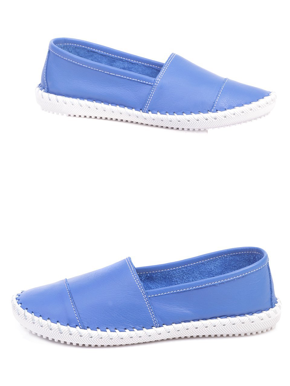 Ежедневни дамски обувки от естествена кожа 3AB-17651 blue