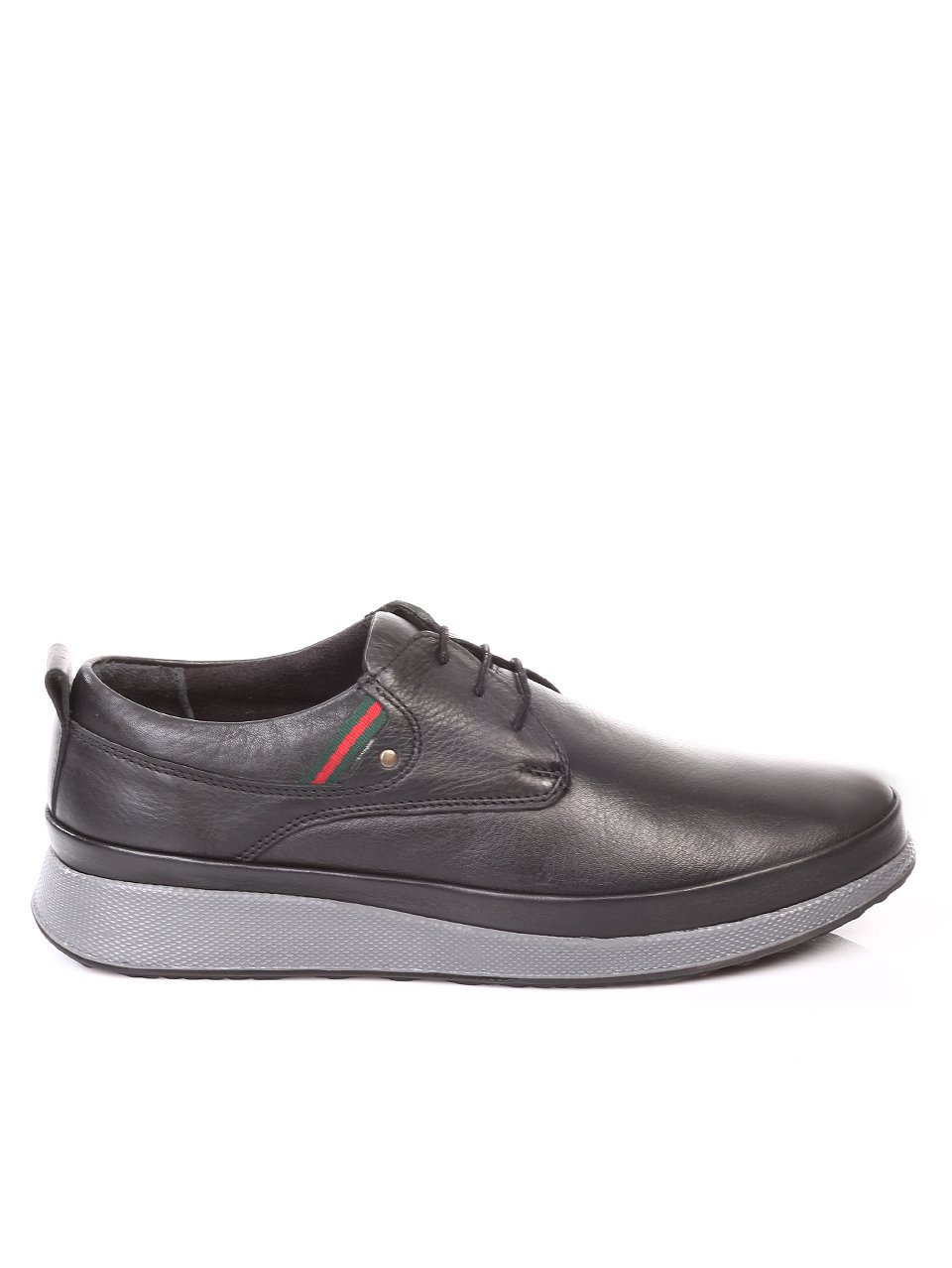 Спортно-елегантни мъжки обувки от естествена кожа 7AT-171195 black
