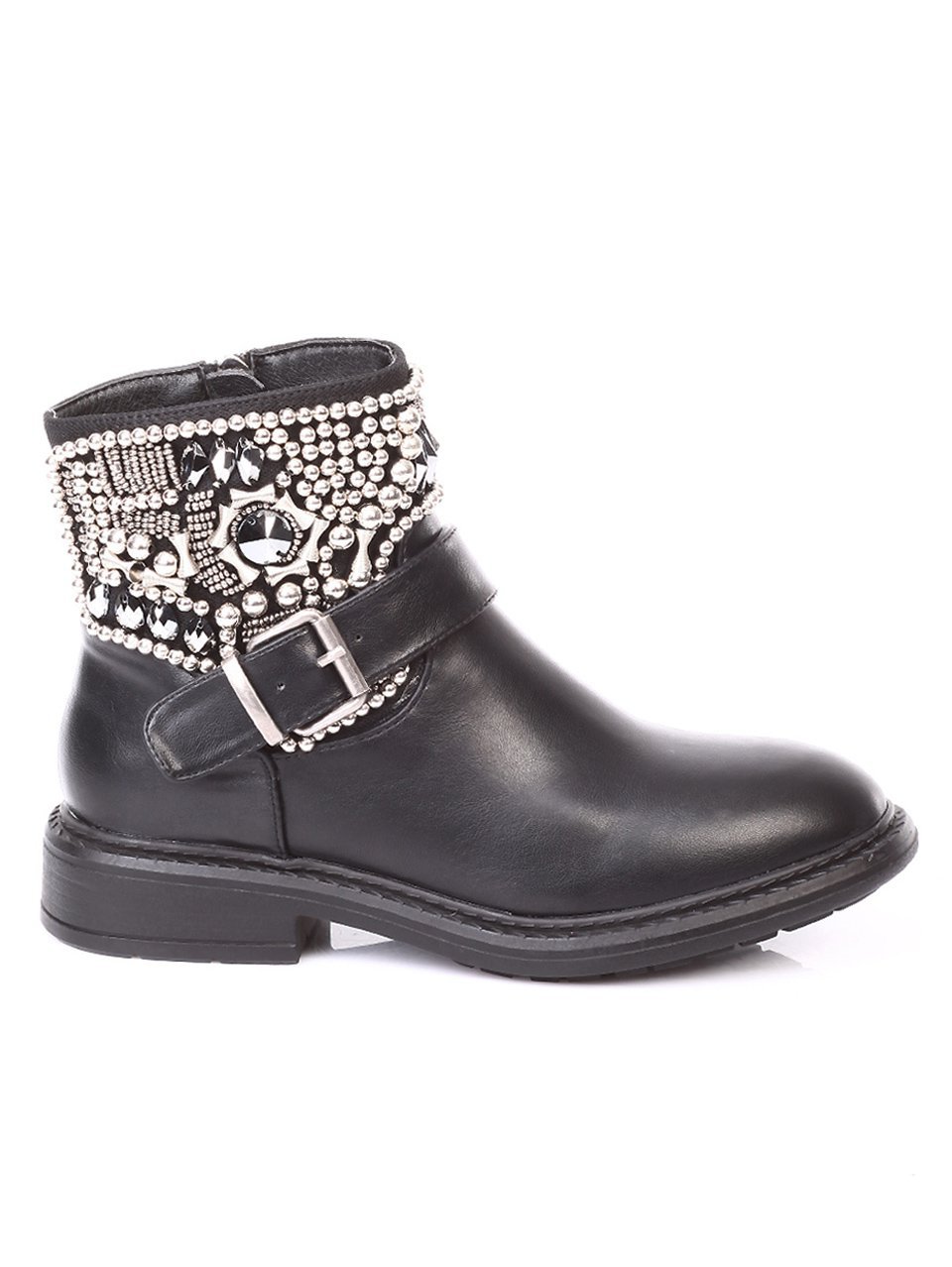 Дамски боти от еко кожа в черно 2B-171079 black