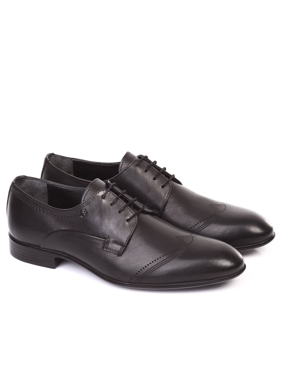 Елегантни мъжки обувки от естествена кожа 7AT-18520 black