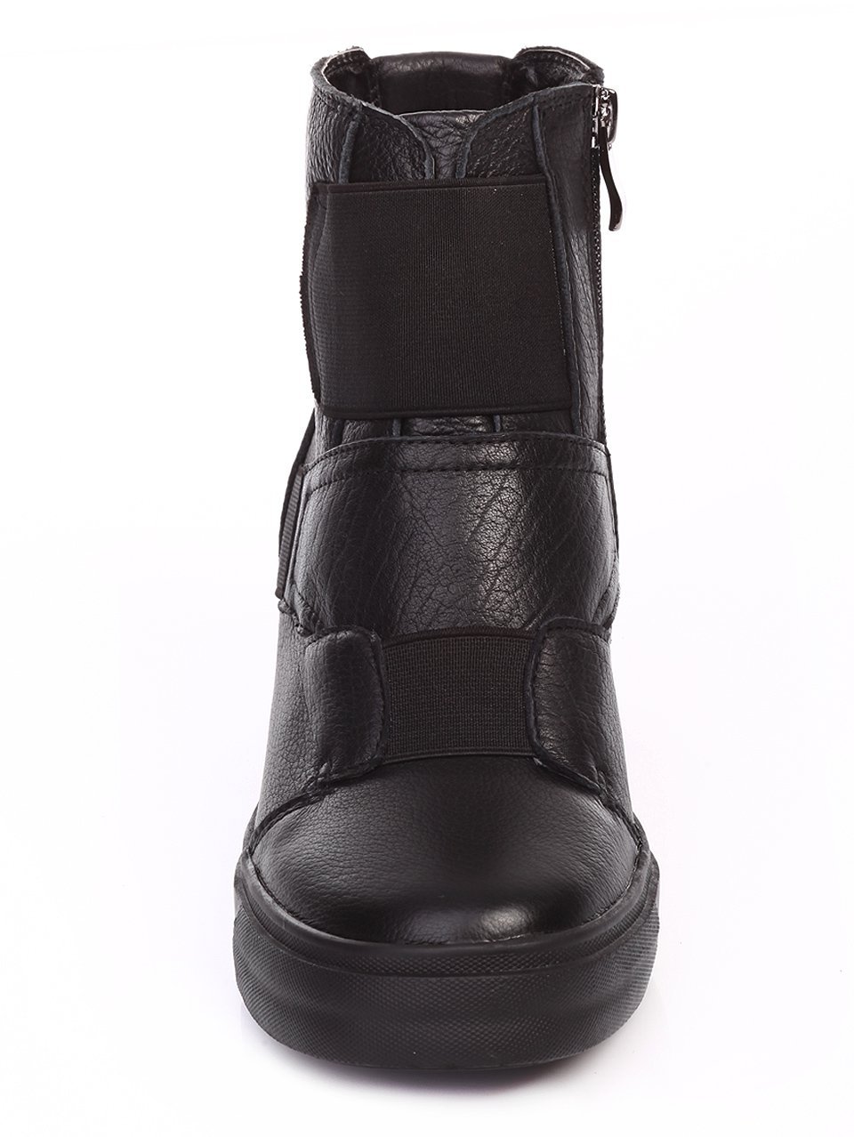 Eжедневни дамски боти от естествена кожа 2C-16616 black