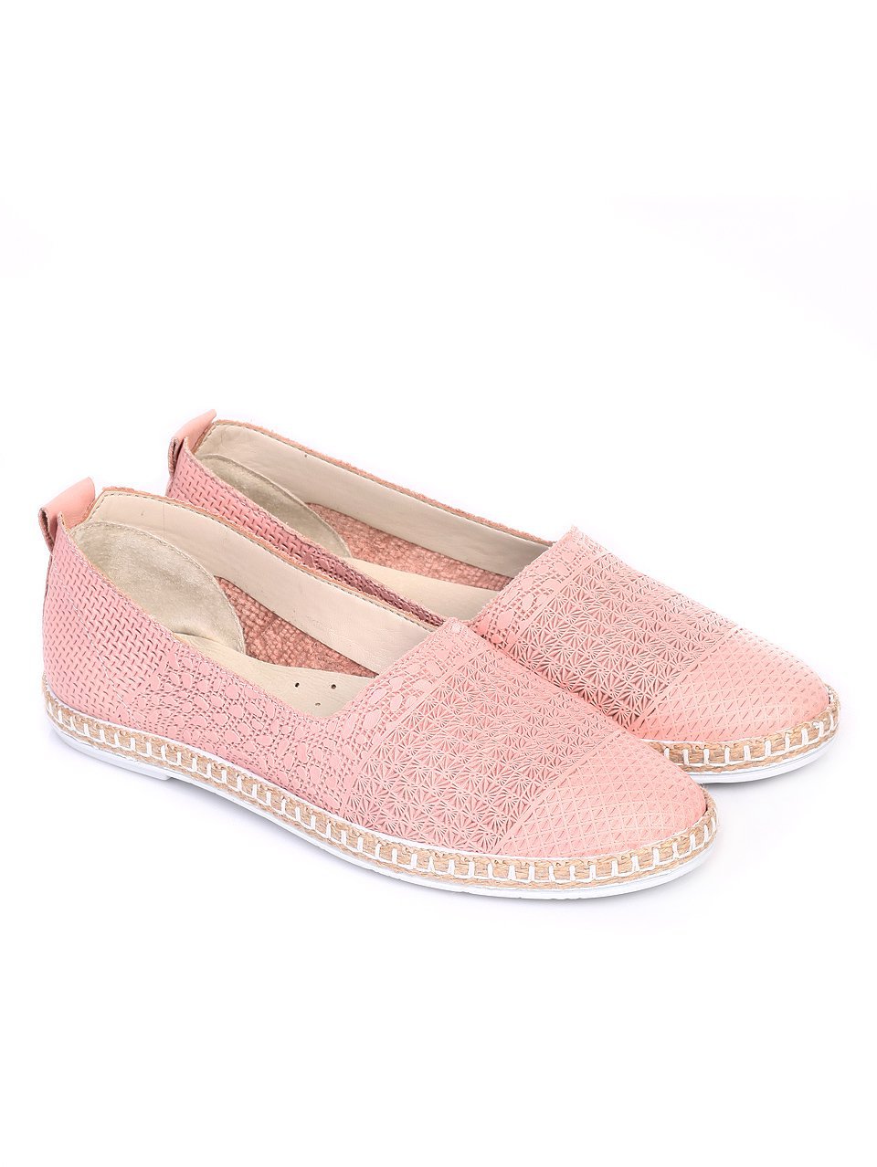 Ежедневни дамски обувки от естествена кожа 3AB-17648 pink