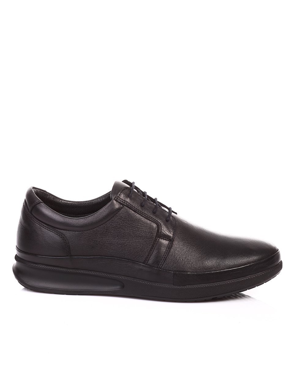 Спортно-елегантни мъжки обувки от естествена кожа 7AT-16904 black