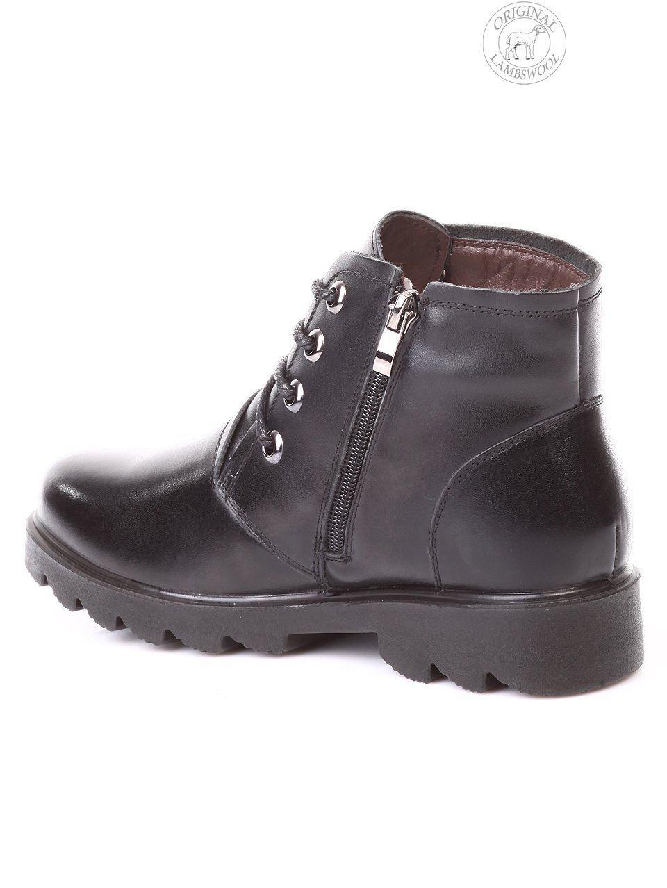 Ежедневни дамски боти от естествена кожа 2C-17815 black
