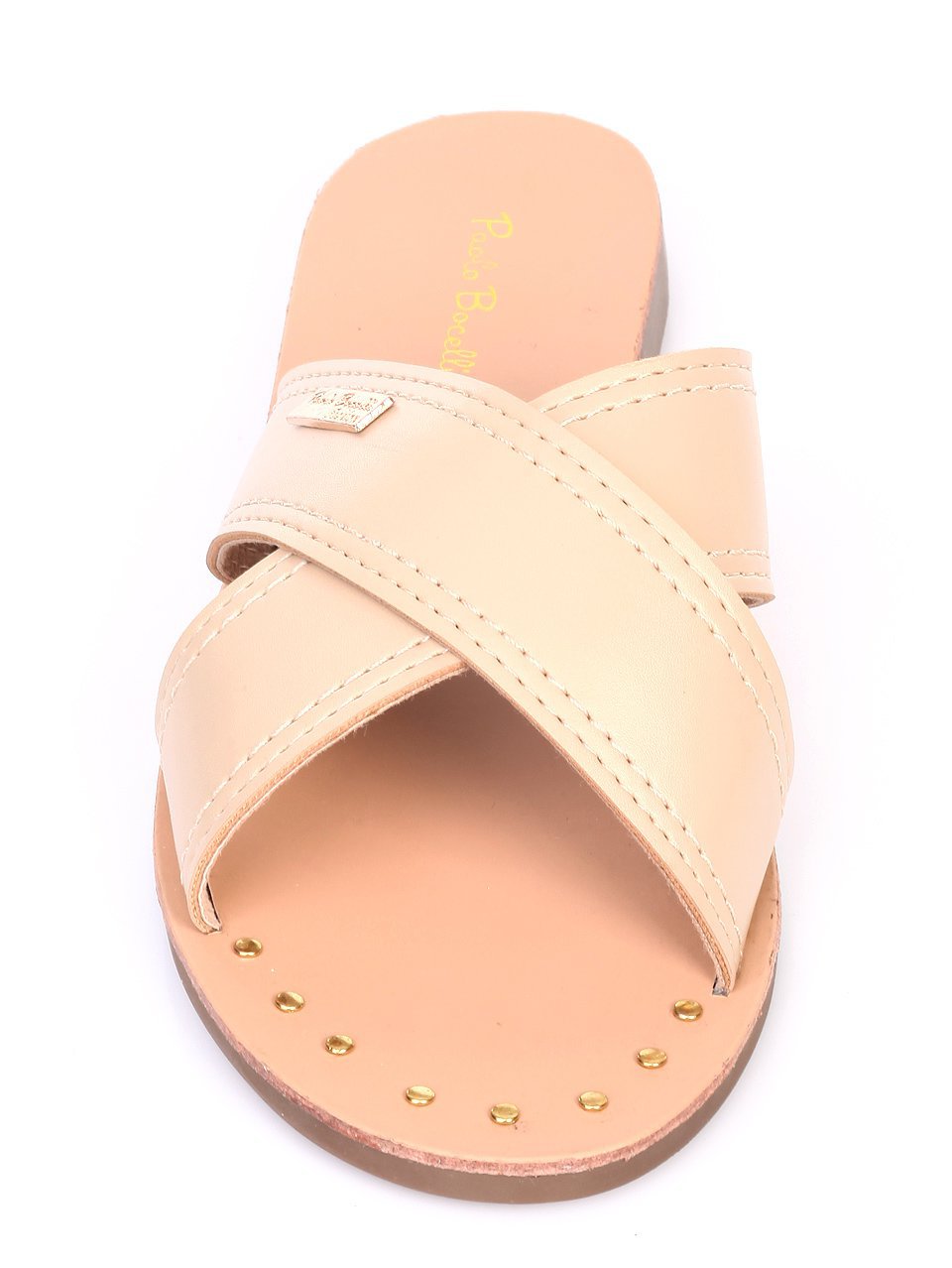 Ежедневни дамски чехли в бежово 5D-17437 off white