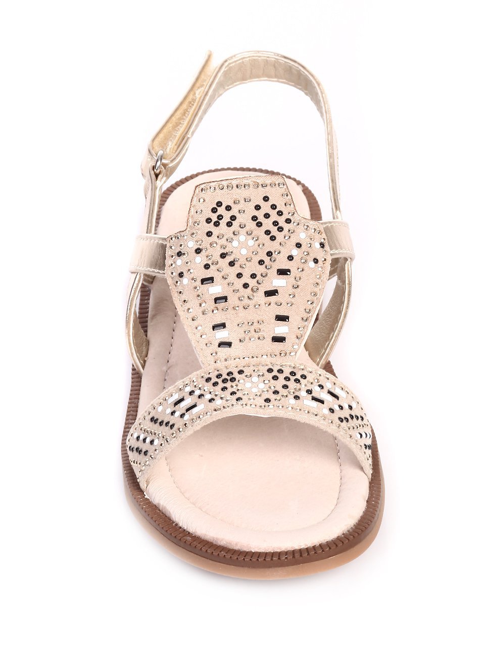 Ежедневни детски сандали в бежово 17P-17013 dk.beige
