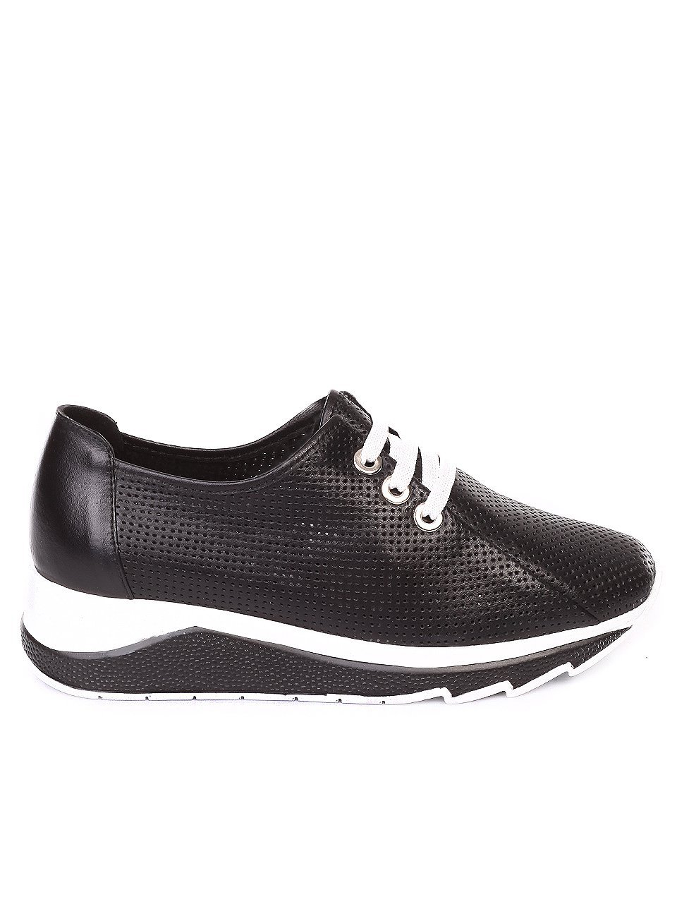 Ежедневни дамски обувки от естествена кожа 3AT-18506 black