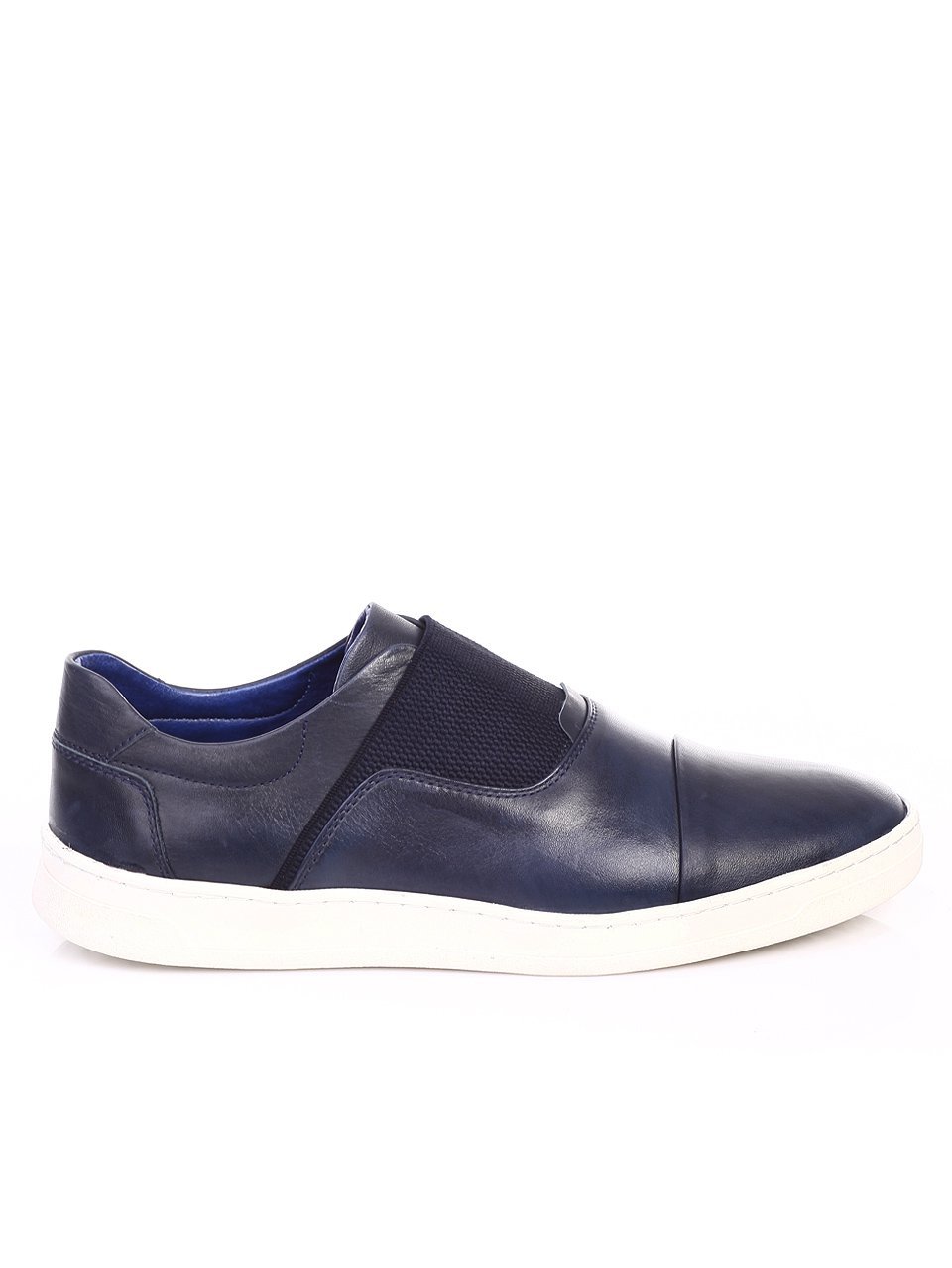 Спортно-елегантни мъжки обувки от естествена кожа 7AT-17589 blue