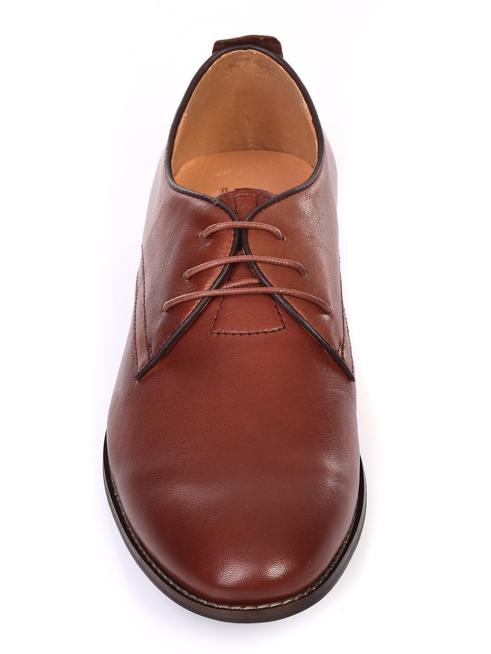 Елегантни мъжки обувки от естествена кожа 7N-18391 brown