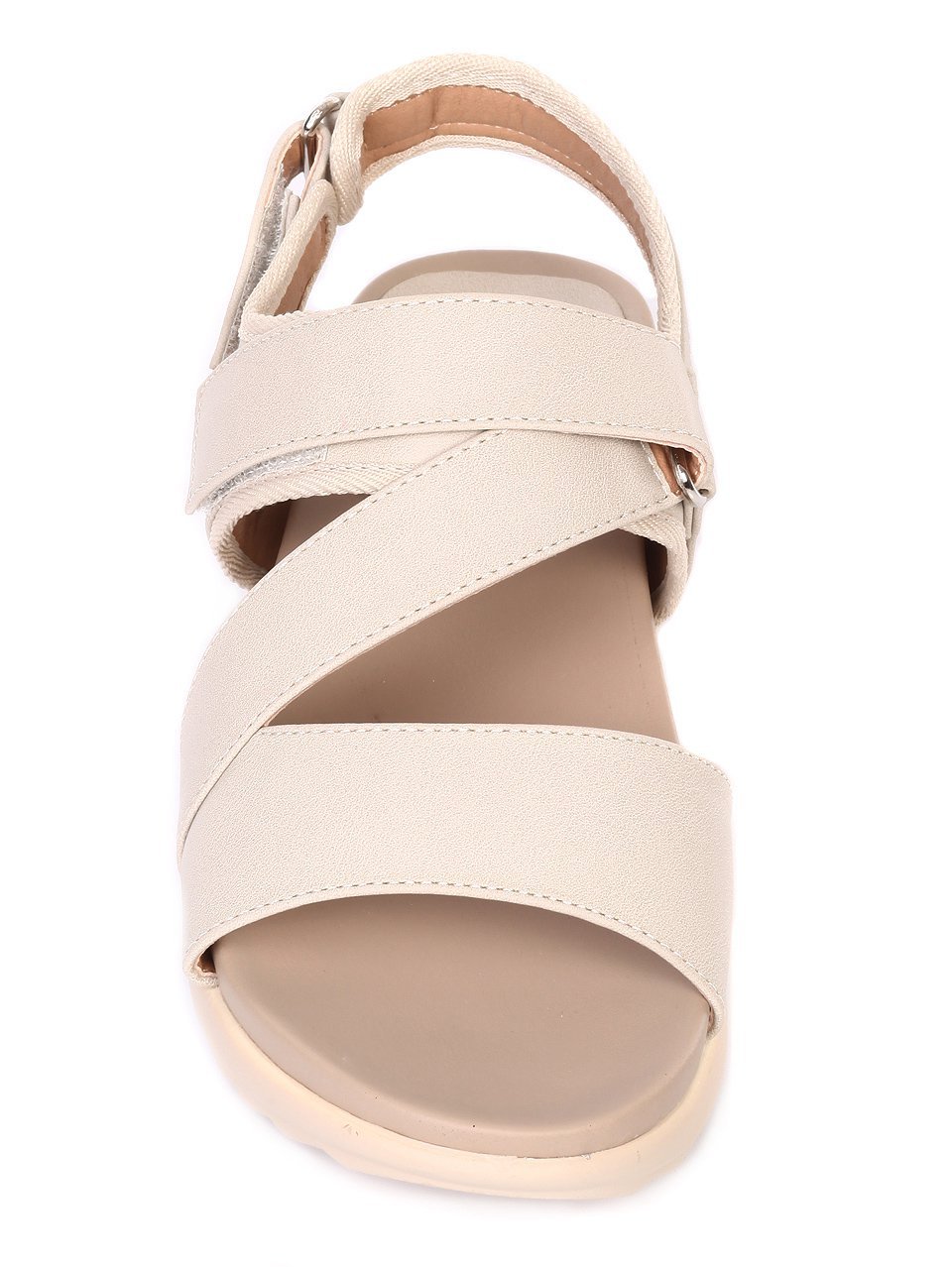 Ежедневни дамски сандали на платформа в бежово 4H-18354 off white