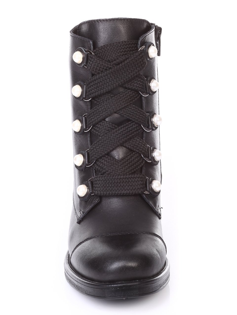 Ежедневни дамски боти от естествена кожа 2AB-171213 black